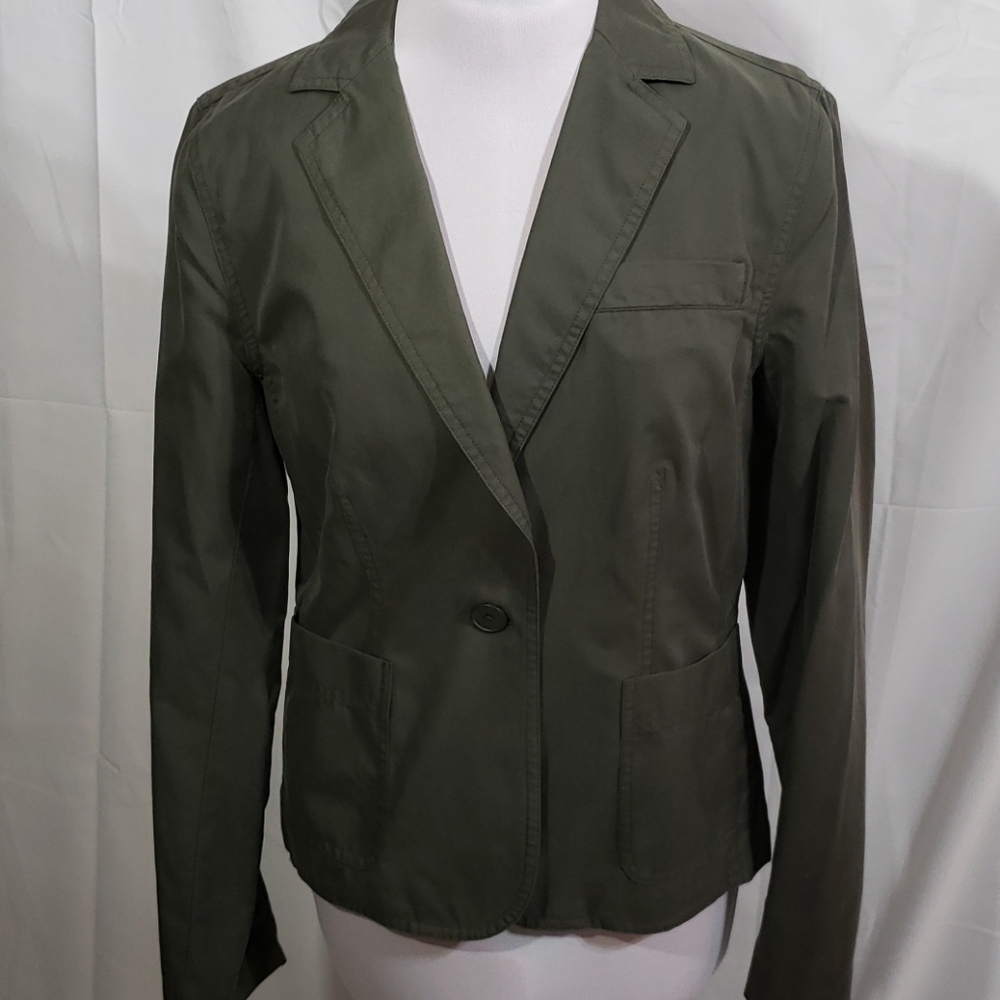 NWT Kenneth Cole Olive Cotton Blazer Size 6